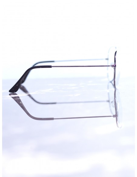 Lunettes de soleil aviateur Argent/Transparent Mixte