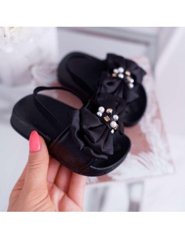 Claquette 295 Nœud Perles Noire Bebe 19 Au 24 Mode Fashion Zerda Boutique Mode Pas Cher