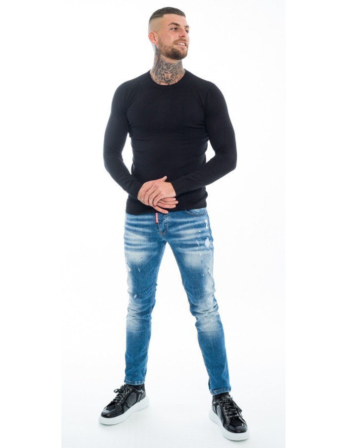 Pull ZW002 Noir - JOHN H - HOMME