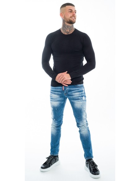 Pull ZW002 Noir - JOHN H - HOMME