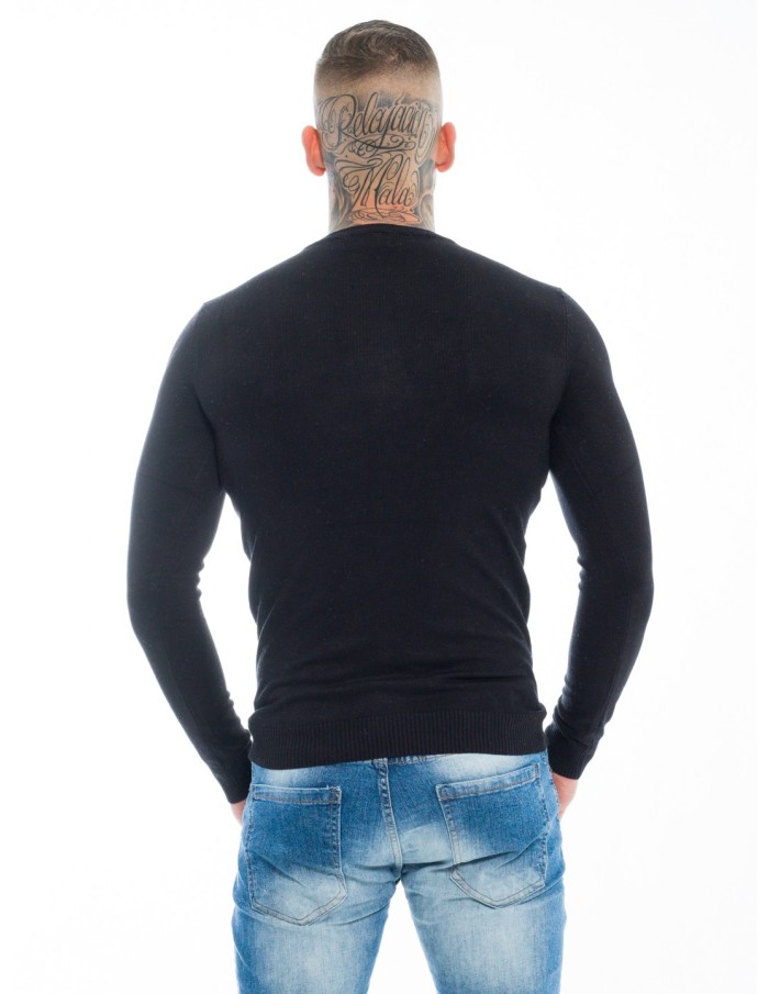 Pull ZW002 Noir - JOHN H - HOMME