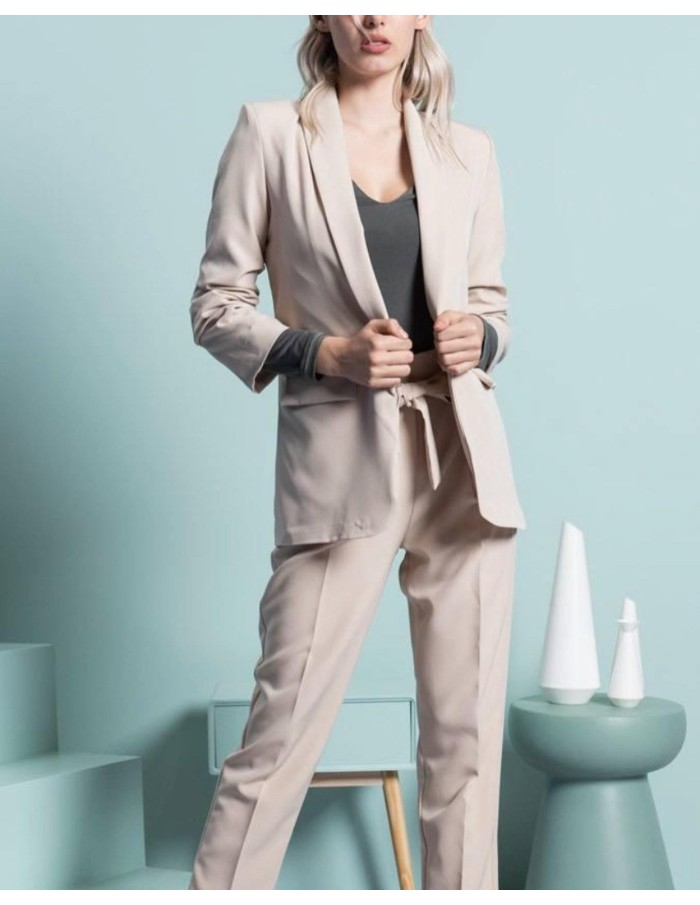 VESTE BLAZER MANCHE FROISSÉES NOIRE 1302 FEMME - Accueil