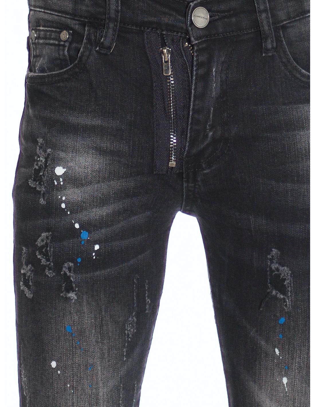 JEAN SKINNY DESTROY & DÉLAVÉ - NOIR / GARÇON 4 À 14 ANS