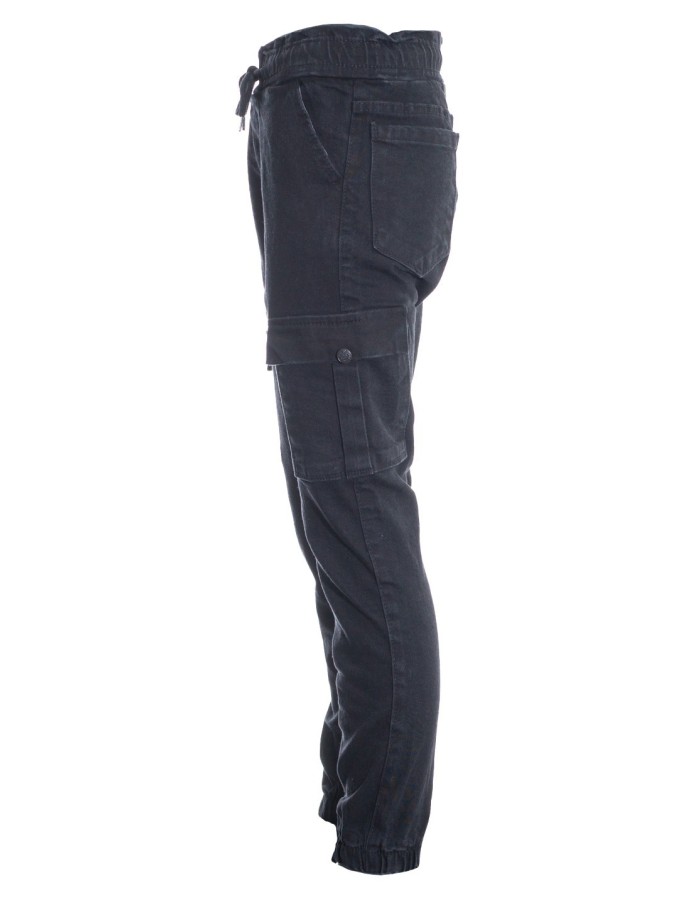 PANTALON CARGO EN TOILE NOIR - GARÇON 4 À 14 ANS - Accueil