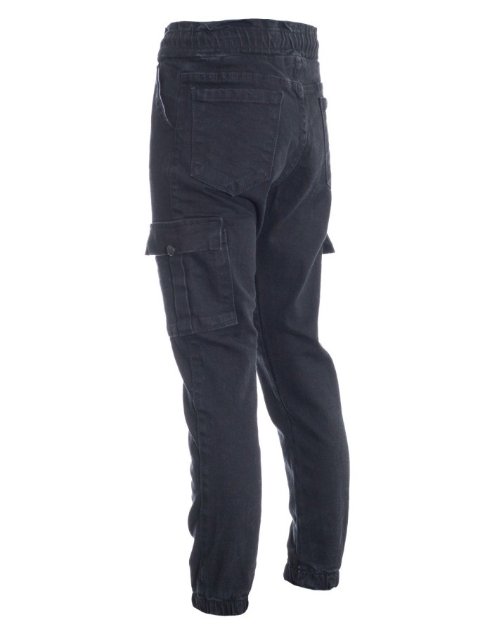 PANTALON CARGO EN TOILE NOIR - GARÇON 4 À 14 ANS - Accueil