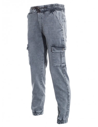 JEANS CARGO GRIS - CARÇON 4 À 14 ANS