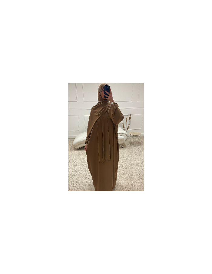 ABAYA AVEC VOILE INTÉGRÉ FEMME CAMEL MASTOUR - MASTOUR