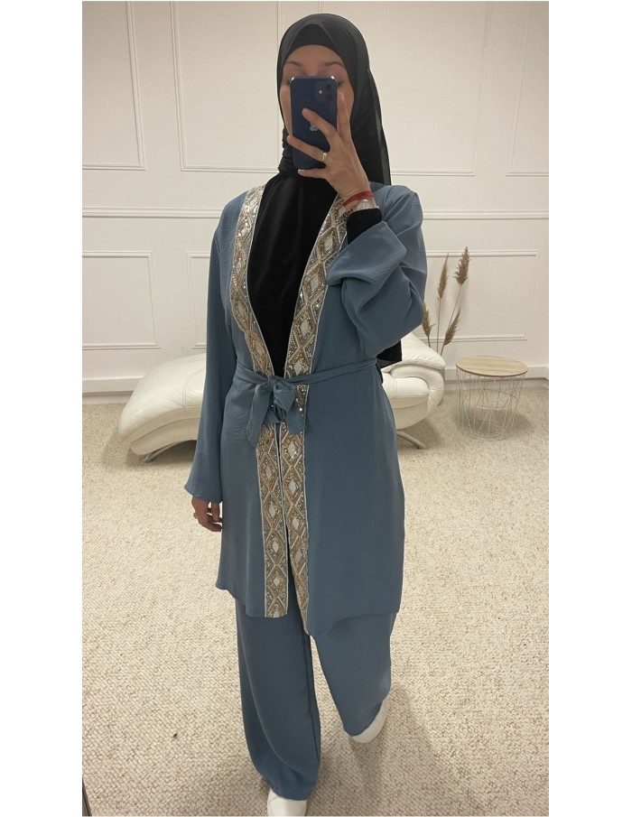ENSEMBLE 2 PIÈCES FLUIDE MASTOUR BLEU FEMME - MASTOUR