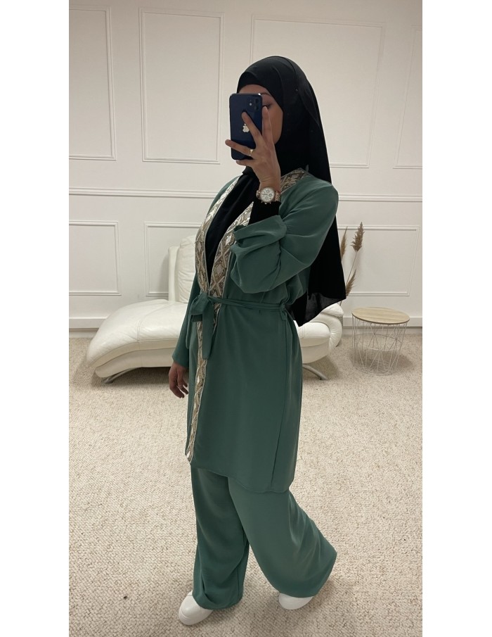 ENSEMBLE 2 PIÈCES FLUIDE MASTOUR VERT FEMME - MASTOUR