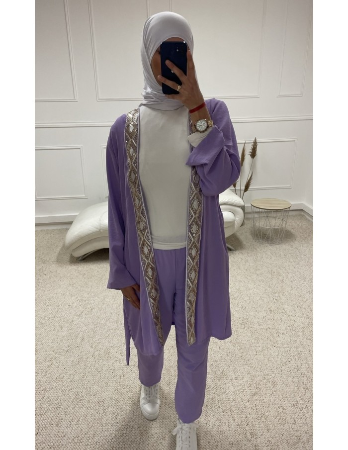 ENSEMBLE 2 PIÈCES FLUIDE MASTOUR VIOLET FEMME - MASTOUR