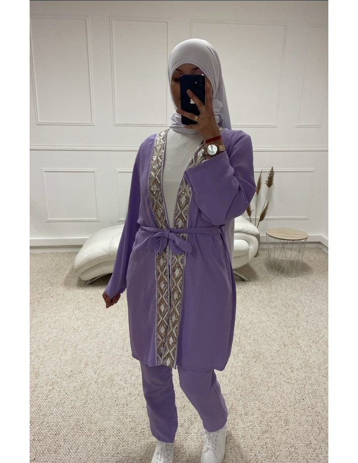 ENSEMBLE 2 PIÈCES FLUIDE MASTOUR VIOLET FEMME - MASTOUR