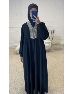 ABAYA MANCHE LONGUE COL V...