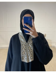 ABAYA MANCHE LONGUE COL V... 2