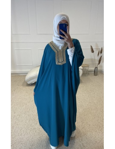 ABAYA MANCHE LONGUE AVEC BRODERIE...