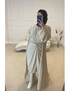ABAYA KIMONO 3 PIÈCES FEMME...