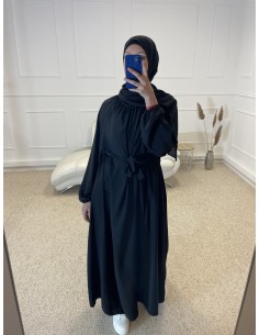 ABAYA LONGUE COL ROND...
