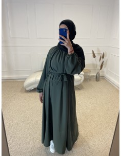 ABAYA LONGUE COL ROND...