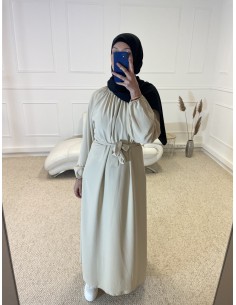 ABAYA LONGUE COL ROND...