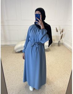 ABAYA LONGUE COL ROND...