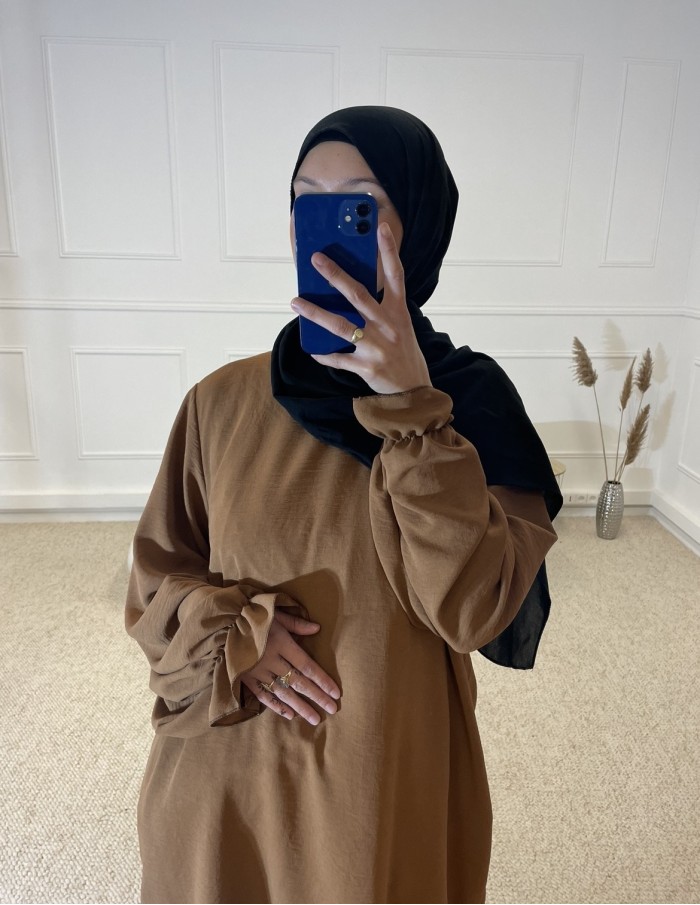 ENSEMBLE HAUT + PANTALON FLUIDE FEMME CAMEL - MASTOUR