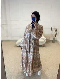 ABAYA IMPRIMÉ FLEURIE FEMME...