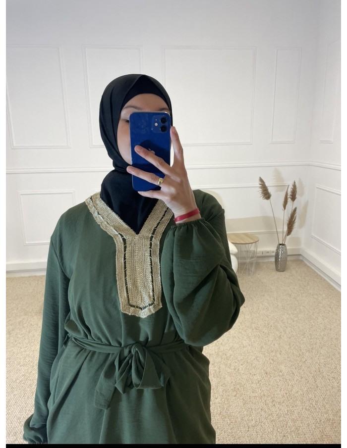 ENSEMBLE 2 PIÈCES FLUIDE MASTOUR VERT FONCÉ FEMME - MASTOUR