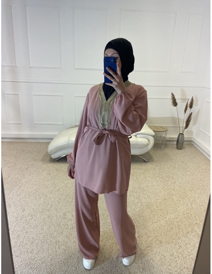 ENSEMBLE 2 PIÈCES FLUIDE MASTOUR ROSE FEMME - MASTOUR