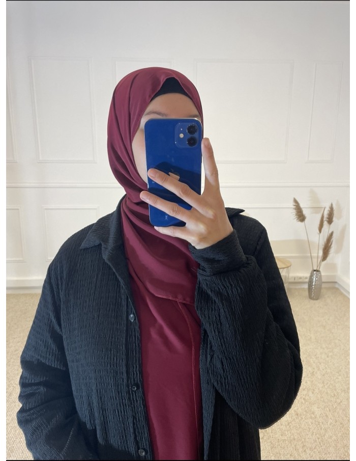 CHEMISIER ROBE LONGUE FEMME NOIR - MASTOUR