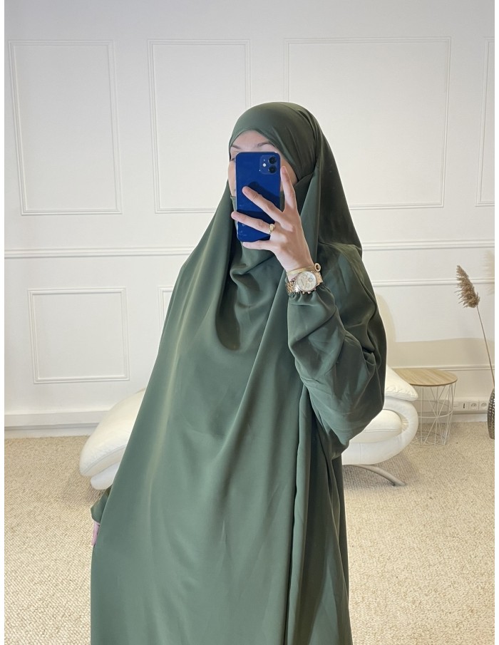 ENSEMBLE 2 PIÈCES JILBEB+JUPE FEMME KAKI - MASTOUR