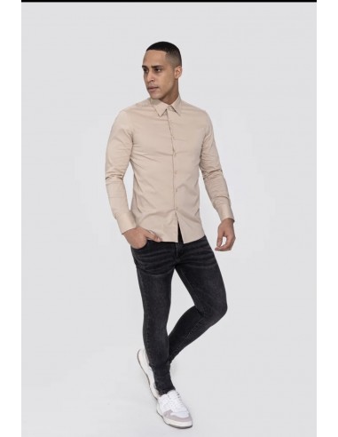 CHEMISE MANCHE LONGUE FRILIVIN TAUPE...