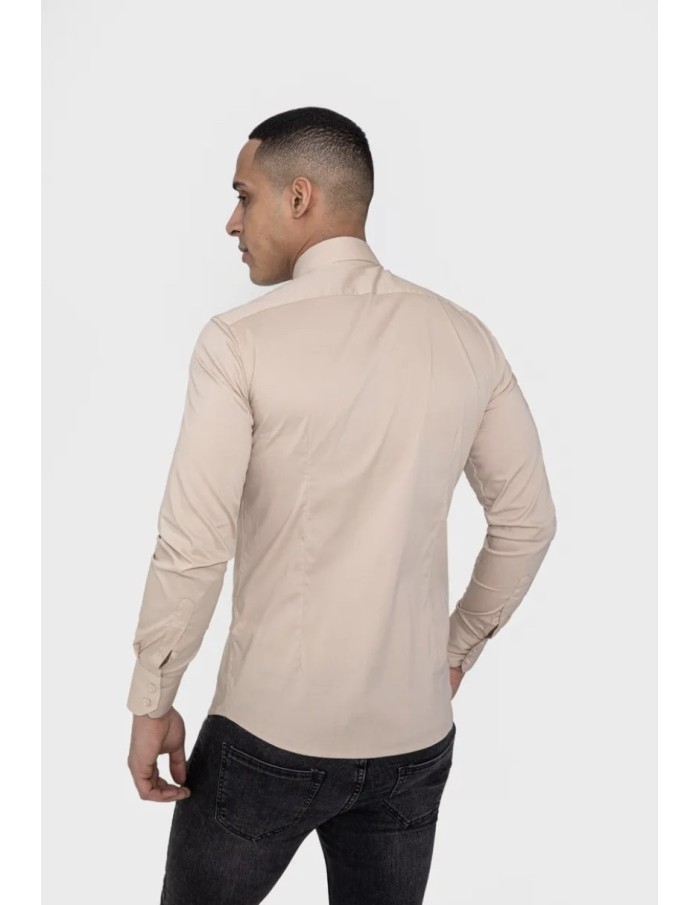 CHEMISE MANCHE LONGUE FRILIVIN TAUPE HOMME - HOMME