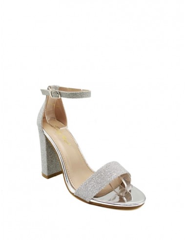 TALON HAUT ARGENT PAILLETÉ FEMME DU...