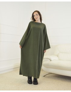 Robe khaki large - femme -...