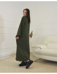 Robe khaki large - femme -... 2