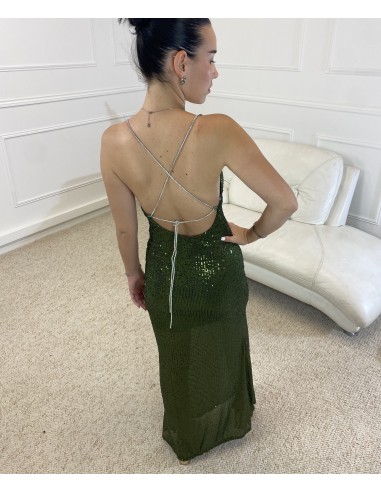 ROBE LONGUE MOULANTE SEQUIN À DOS NU...