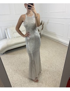 Robe longue moulante Sequin...