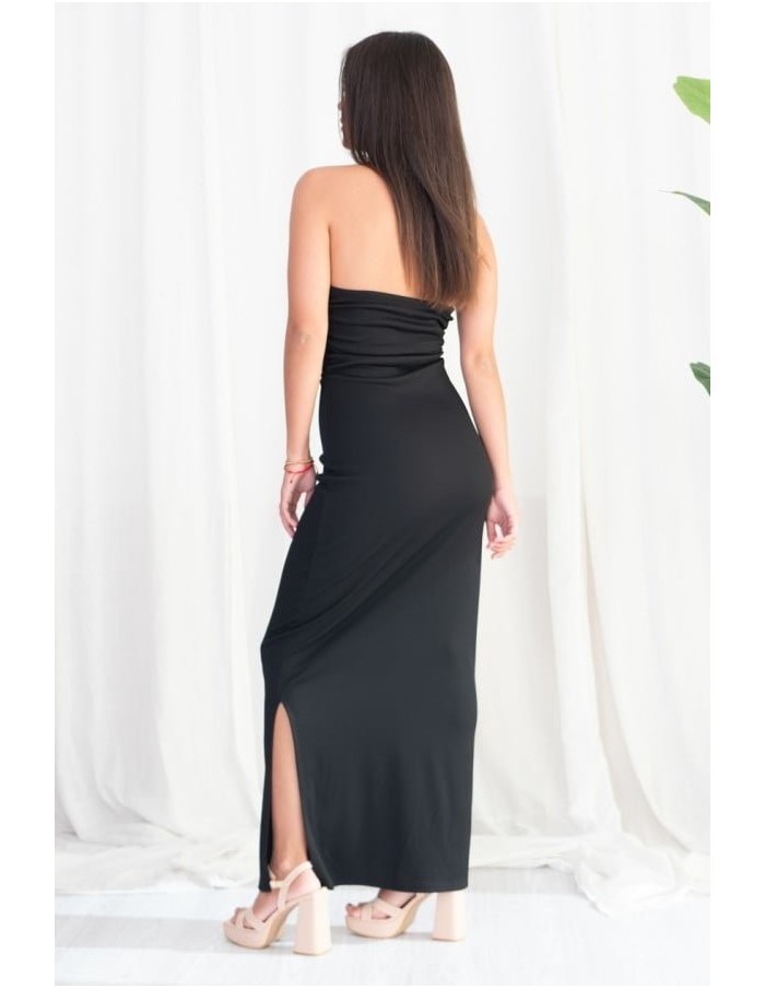 ROBE BUSTIER MOULANTE LONGUE NOIR– FEMME - TAILLE UNIQUE - Accueil