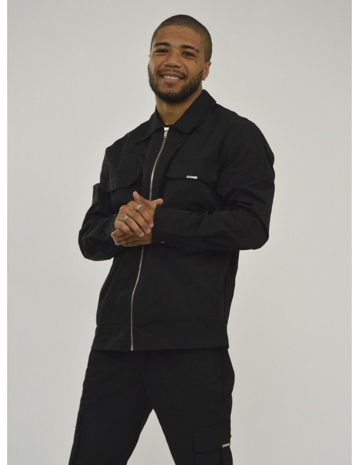 Ensemble uni veste cargo noir frilivin - HOMME - Accueil