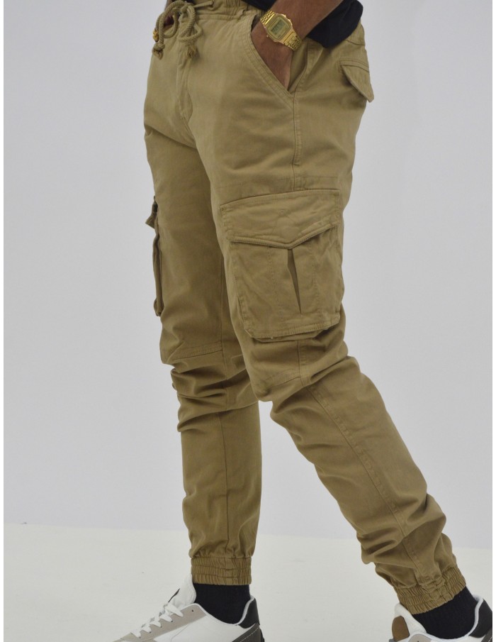 PANTALON CARGO XQ05 JOHN H BEIGE - HOMME - Accueil