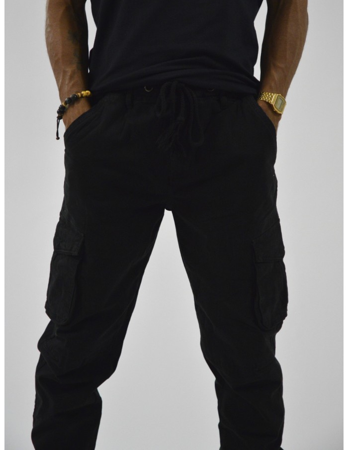 PANTALON CARGO NOIR - HOMME - Accueil