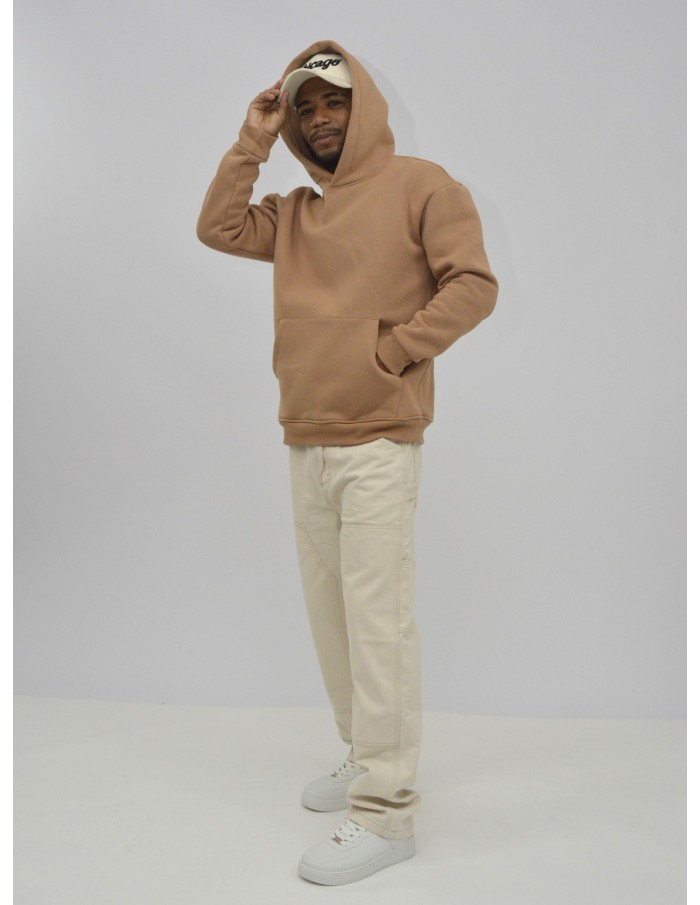 SWEAT À CAPUCHE CAMEL - HOMME - Accueil