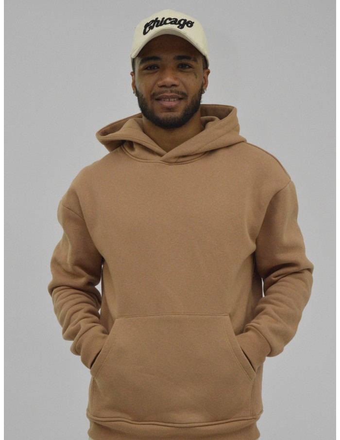 SWEAT À CAPUCHE CAMEL - HOMME - Accueil