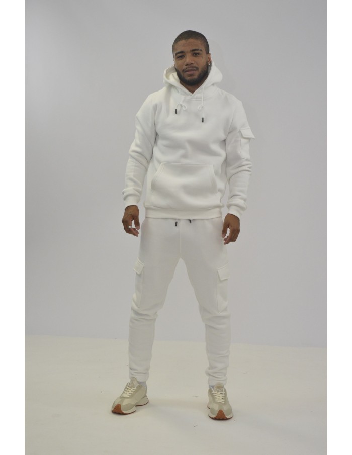 ENSEMBLE JOGGING PANTALON CARGO BLANC - HOMME - Accueil
