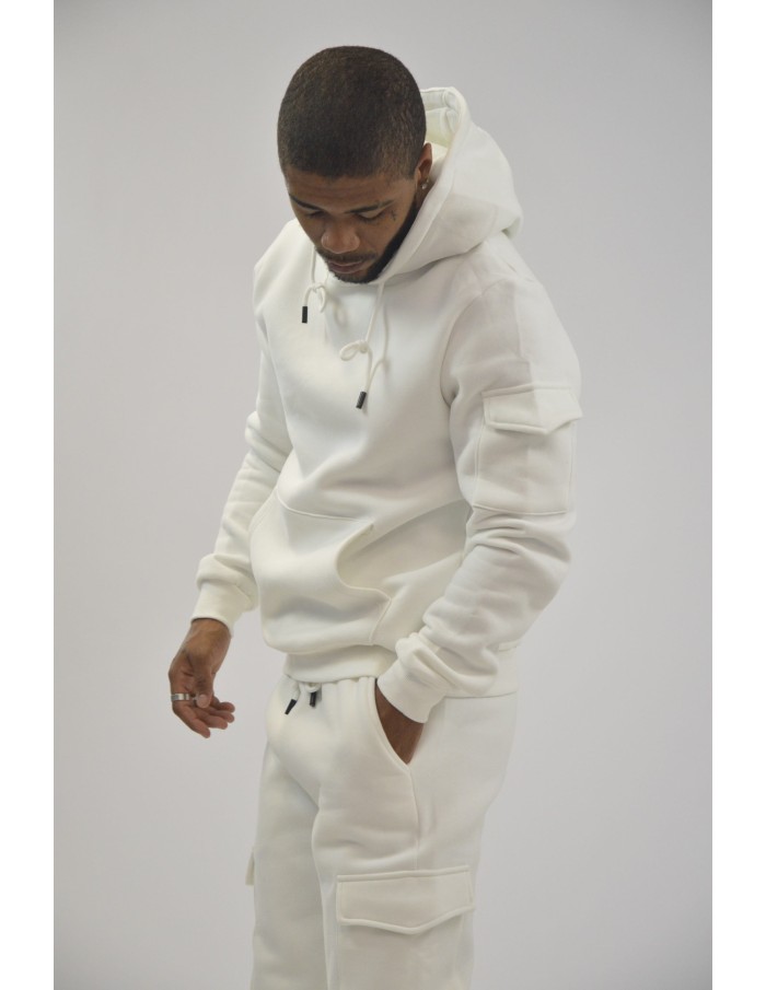 ENSEMBLE JOGGING PANTALON CARGO BLANC - HOMME - Accueil