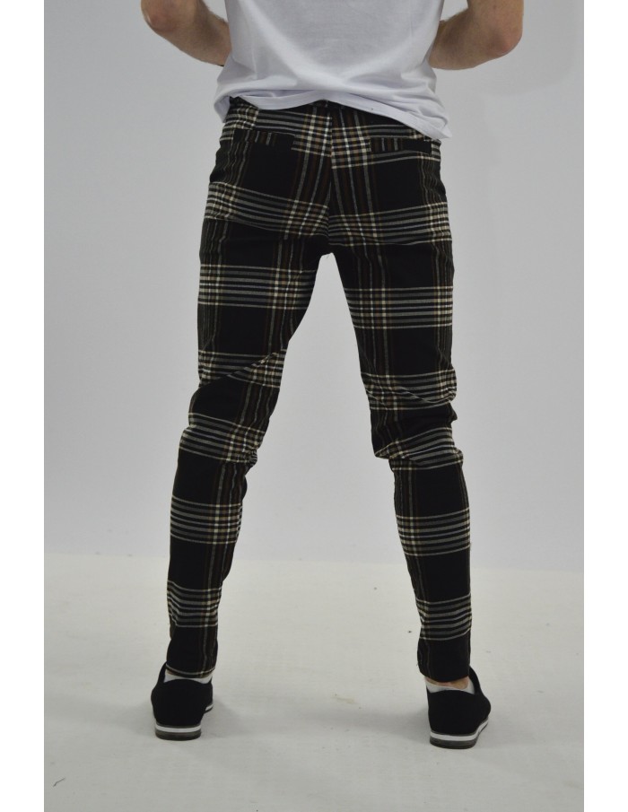 PANTALON TARTAN NOIR - HOMME - Accueil
