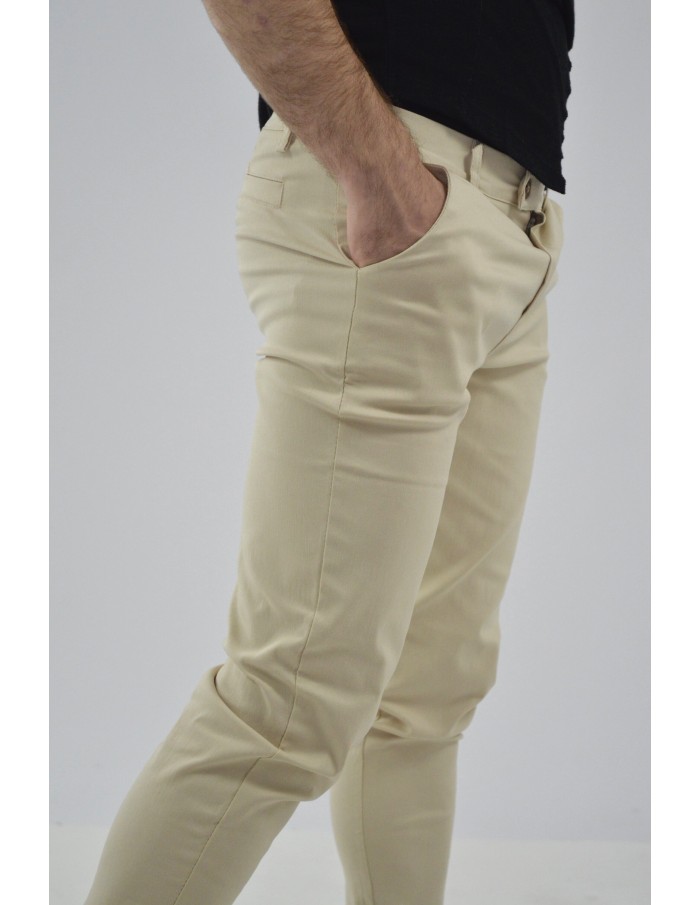 Pantalon Chino SKINNY BEIGE - HOMME - Accueil
