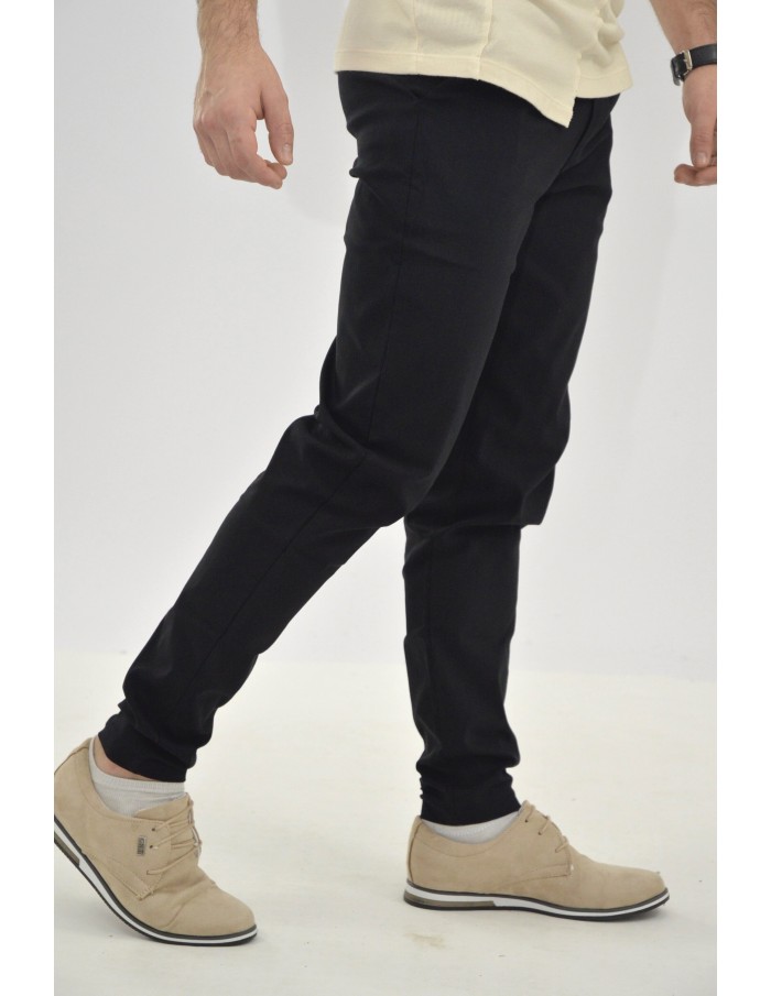 PANTALON CHINO SKINNY NOIR - HOMME - Accueil