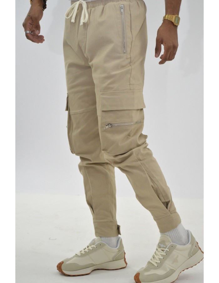 Pantalon Cargo BEIGE - HOMME - Accueil