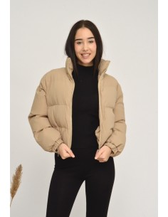 DOUDOUNE COURTE-BEIGE- FEMME
