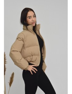 DOUDOUNE COURTE-BEIGE- FEMME 2